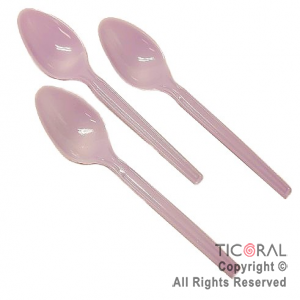 CUCHARA CLASSIC PLAST ROSA PASTEL x 20